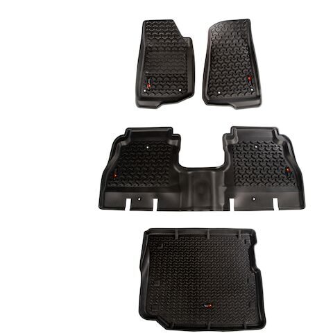 Rugged Ridge Front, Rear and Cargo Area Floor Mat Set 12988.05