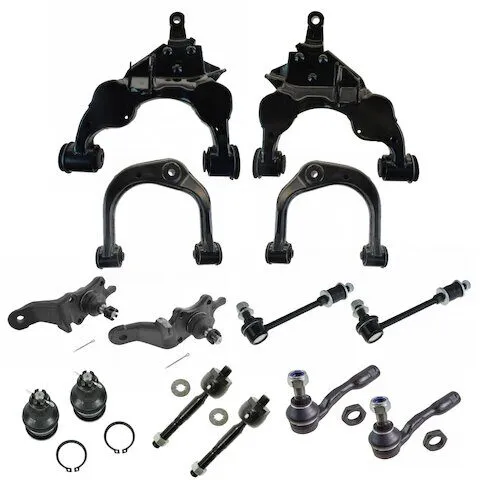 TRQ Front Control Arm Ball Joint Tie Rod and Sway Bar Link Kit PSA30941