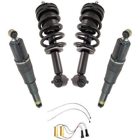 TRQ Front and Rear Shock Absorber and Coil Spring Assembly Set SKA67284