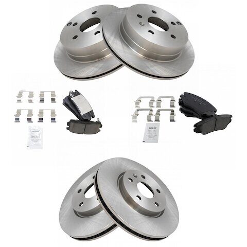 TRQ Front and Rear Brake Pad and Rotor Kit BKA11753 for Chevrolet Equinox