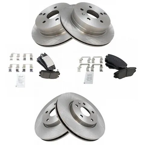 TRQ Front and Rear Brake Pad and Rotor Kit BKA11753 for Chevrolet Equinox