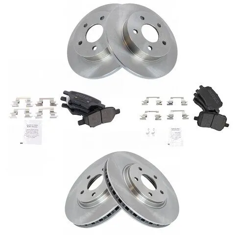 TRQ Front and Rear Brake Pad and Rotor Kit BKA11531