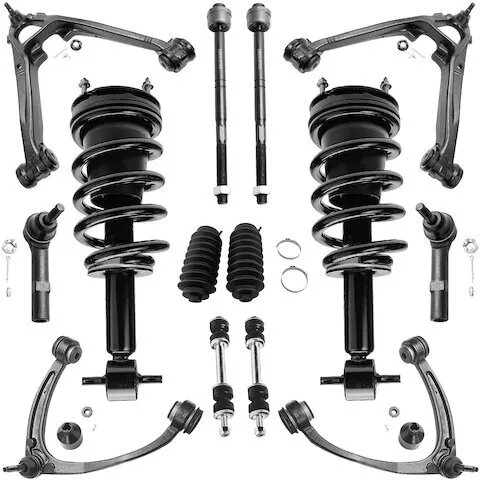 Detroit Axle Front Strut Coil Spring Control Arm Tie Rod Kit 14CQS2501353