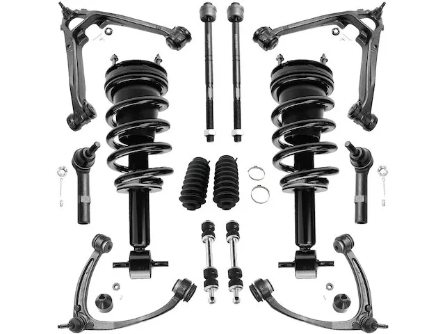 Detroit Axle Strut Coil Spring Control Arm Tie Rod Kit