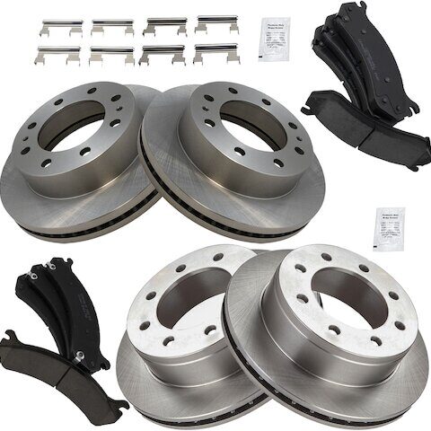 TRQ Front and Rear Brake Pad and Rotor Kit BKA11772