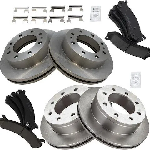 TRQ Front and Rear Brake Pad and Rotor Kit BKA11772