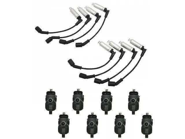 TRQ Ignition Coil and Spark Plug Wire Set