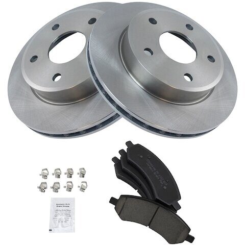 TRQ Front Brake Pad and Rotor Kit BKA10875