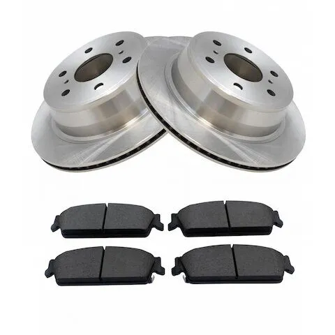 TRQ Rear Brake Pad and Rotor Kit BKA10675