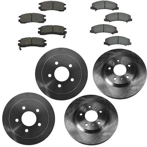 TRQ Front and Rear Brake Pad and Rotor Kit BKA11352
