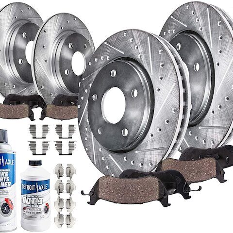 Detroit Axle Front and Rear Brake Pad and Rotor Kit 10PR1200058