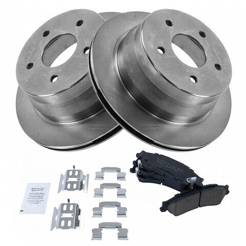 TRQ Rear Brake Pad and Rotor Kit BKA11101