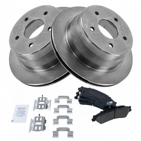 TRQ Rear Brake Pad and Rotor Kit BKA11101