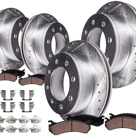 Detroit Axle Front and Rear Brake Pad and Rotor Kit BK91001706