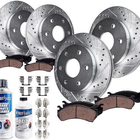 Detroit Axle Front and Rear Brake Pad and Rotor Kit 10PR1200910