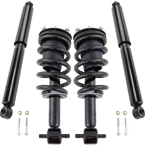 TRQ Front and Rear Shock Absorber and Coil Spring Assembly Set SKA72802