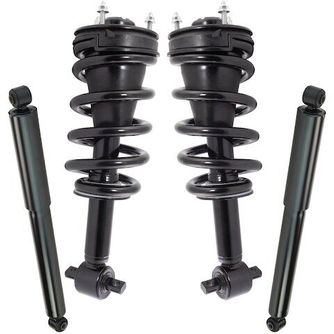 TRQ Front and Rear Shock Absorber and Coil Spring Assembly Set SKA64132
