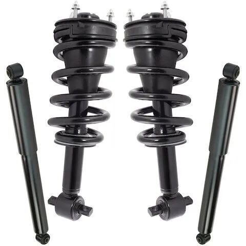 TRQ Front and Rear Shock Absorber and Coil Spring Assembly Set SKA64132