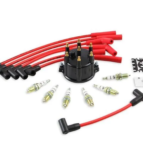 Accel Distributor Cap Rotor Spark Plugs and Wires Kit TST16