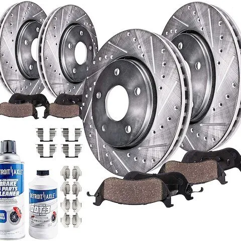 Detroit Axle Front and Rear Brake Pad and Rotor Kit 10PR1200718