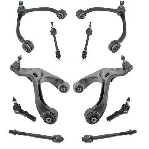TRQ Front Control Arm Ball Joint Tie Rod and Sway Bar Link Kit PSA52729