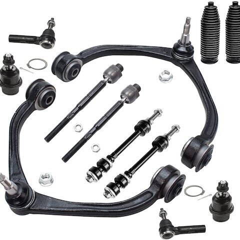Detroit Axle Front Control Arm Ball Joint Tie Rod and Sway Bar Link Kit 80347.12