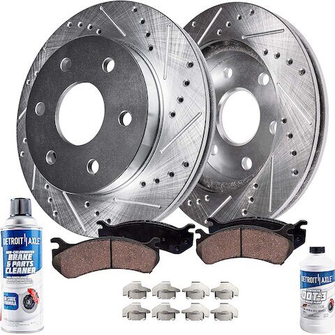 Detroit Axle Front Brake Pad and Rotor Kit 6PR1900349