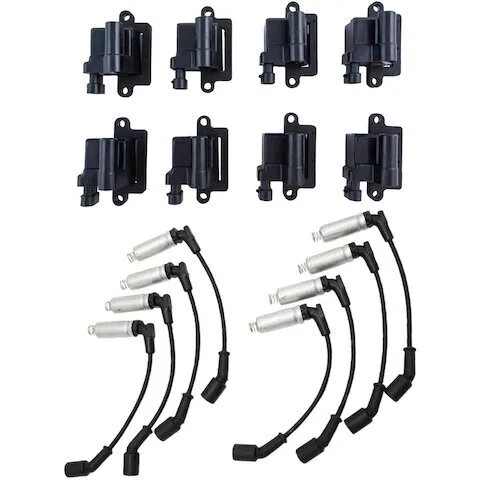 TRQ Ignition Coil and Spark Plug Wire Set ICA71523