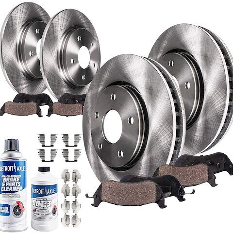 Detroit Axle Front and Rear Brake Pad and Rotor Kit 10PR1900453