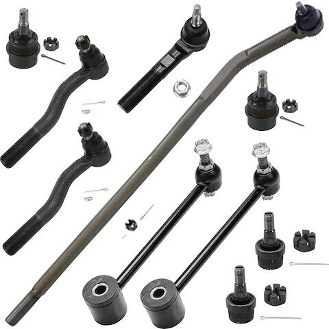 Detroit Axle Front and Rear Ball Joint Sway Bar Link Tie Rod End Kit 10S1900490