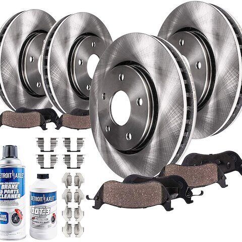 Detroit Axle Front and Rear Brake Pad and Rotor Kit 10PR1900244