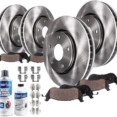 Detroit Axle Front and Rear Brake Pad and Rotor Kit 10PR1900244