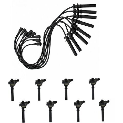 TRQ Ignition Coil and Spark Plug Wire Set ICA65550