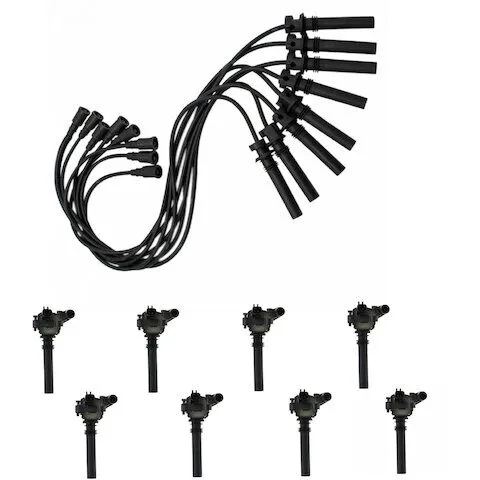 TRQ Ignition Coil and Spark Plug Wire Set ICA65550