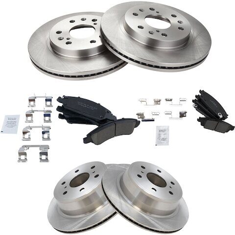 TRQ Front and Rear Brake Pad and Rotor Kit BKA11903