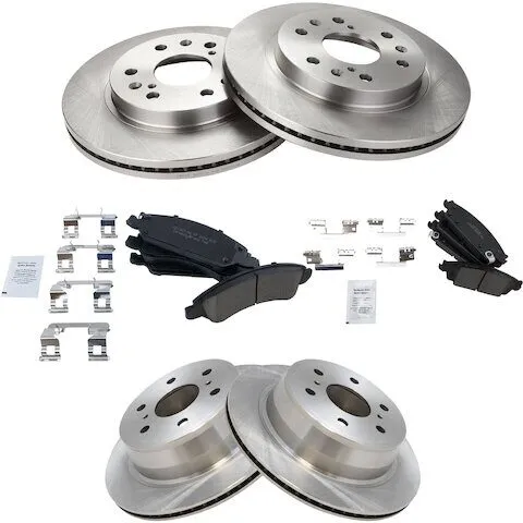 TRQ Front and Rear Brake Pad and Rotor Kit BKA11903