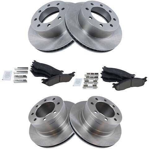 TRQ Front and Rear Brake Pad and Rotor Kit BKA11267