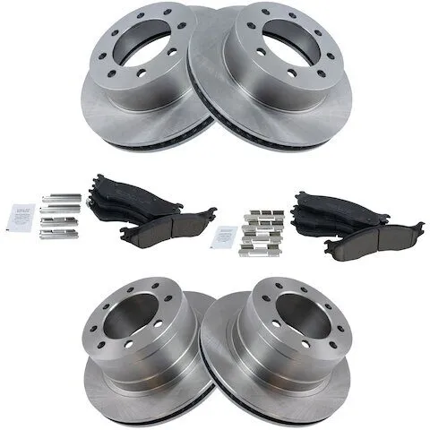 TRQ Front and Rear Brake Pad and Rotor Kit BKA11267