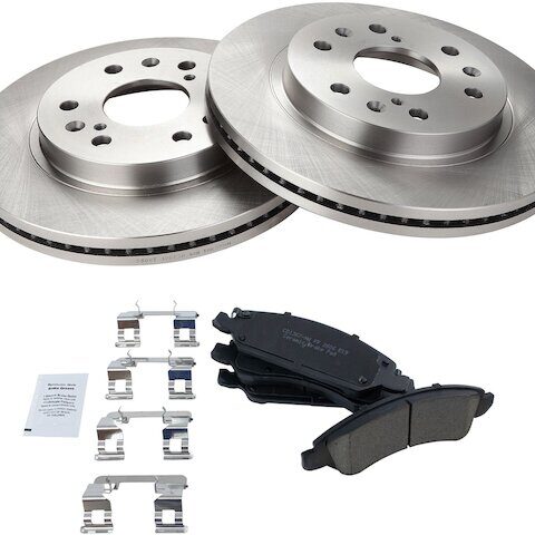 TRQ Front Brake Pad and Rotor Kit BKA11286