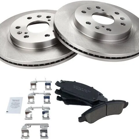 TRQ Front Brake Pad and Rotor Kit BKA11286